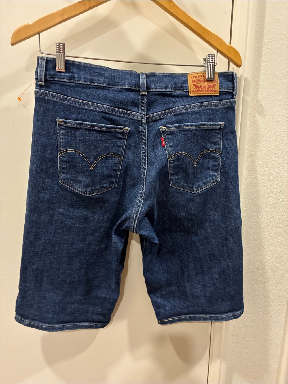 Levi's Dark Indigo Denim Bermuda Shorts - Picture 3 of 4